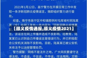 【顺义疫情通报,顺义疫情2021】